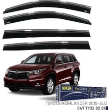 Niken Toyota Highlander Cam Rüzgarlığı Kromlu 4'lü 2015+ Sonrası