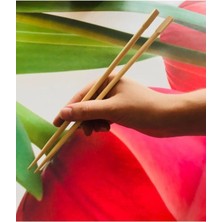 Macgon Yıkanabilir Bambu Chopstıck Japon Çin Yemek Çubuğu 4 Adet