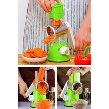 Macgon Pratik Kollu 3 Çelik Başlıklı Doğrayıcı ve Dilimleyici Rende Sebze Kesme Rendesi Mutfak Robotu