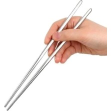 Macgon Oem Metal Paslanmaz Çelik Chopstick Çin Çubuğu 2 Adet