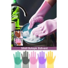 Macgon Pratik Sihirli Silikon Bulaşık Eldiveni | Mutfak Banyo ve Meyve Sebze Temizleme Eldiveni
