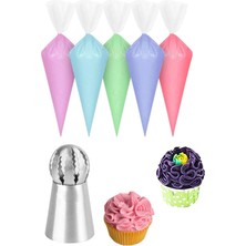 Macgon 5 Adet Büyük Krema Torbası ve Top Duy 9 No Seti