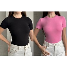 Betnur Kadın Kısa Kollu Modal Kumaş Bady