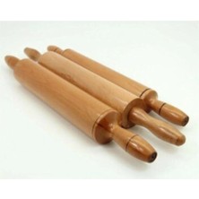 Macgon Ahşap Merdane, Dönerli Ahşap Merdane 46 cm Erişte Hamur Yufka Oklavası