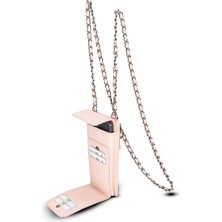 Venüs Shopping Avjin 6.9 Inch Uyumlu Deri Kılıf Cüzdan Askılı Erc5 Pembe