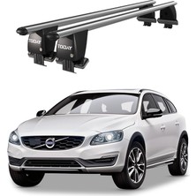 Today Auto Royal Volvo V60 (2011-2018) Uyumlu Gri Kilitli Ara Atkı Port Bagaj Tavan Barı