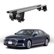 Today Auto Royal Audi A8 (2017 ve Sonrası) Uyumlu Gri Kilitli Ara Atkı Port Bagaj Tavan Barı