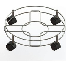 Macgon Metal Tekerlekli Tüp Saksı ve Damacana Altlığı