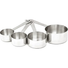 Macgon Ölçü Kabı, Paslanmaz Çelik, Ölçekli 4 Lü Set