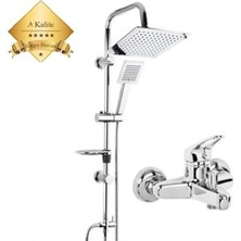 Macgon Dubai Duş Seti, Krom Batarya Tepe Yağmurlama Duş Seti Robot Batarya