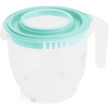 Macgon Kapaklı Mikser Kabı Karıştırma Kabı - Turkuaz