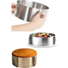 Macgon Pratik Ayarlanabilir Lüx Yuvarlak Kek Pasta Kalıbı