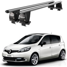 Today Auto Royal Renault Grand Scenic (2013-2016) Uyumlu Gri Kilitli Ara Atkı Port Bagaj Tavan Barı