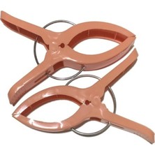 Macgon Xl Şezlong Mandalı Plaj Havlusu Battaniye Mandalı Büyük Xl Boy (6 Adet) Turuncu