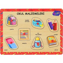 Venüs Shopping ONY-196-197 Ahşap Tutmalı Okul Malzemeleri -Onyıl Oyuncak