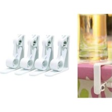 Macgon Plastik Masa Mandalı Yaylı 4 Adet x 3 Paket Masa Örtüsü Tutucu 12 Adet Mandal