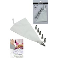Macgon Krema Sıkma Torbası (8 Parça Set) Torba+Aparat+6 Adet Metal Uç