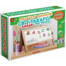 Venüs Shopping 2243 Manyetik Çift Taraflı  Masaüstü Ahşap Yazı Tahtası -Dıytoy