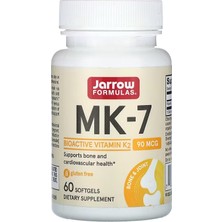 Jarrow Formulas Vitamin K2 Mk7 Menaquinone Bone And Cardiovascular Health 90 Mcg 60 Softgels