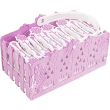 Macgon Desenli Sepet ve 20 Adet Mandal Seti