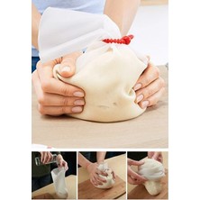 Macgon Büyük Silikon Şeffaf Hamur Yoğurma Torbası 27 cm x 37 cm
