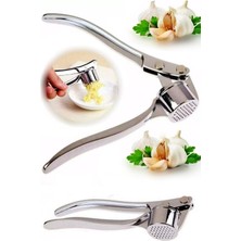 Macgon Çelik Sarımsak Ezici Press Pratik Hazneli Sarımsak Ezme Aparatı Paslanmaz Çelik