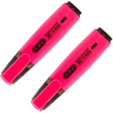 Macgon Fosforlu Kalhighlighter Pembe 2 Adet, Renkli Not Kalemi
