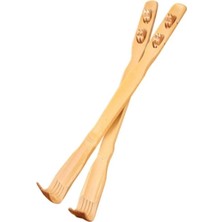 Macgon Ahşap Sırt Kaşıma Aleti Tekerlekli Uzun 2 Adet