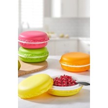 Macgon 4`lü 4 Renk Macaron Kase Seti-Kahvaltılık Beslenme Kutusu