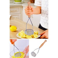 Macgon Lüx Ahşap Patates Ezici Metal Patates Ezici