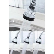 Macgon Şeffaf Tasarruflu Oynar Başlık Tazyikli Eviye Musluk Spiral Batarya Ucu 3 Fonksiyonlu Musluk Başlığı