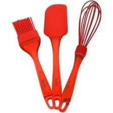 Macgon Kırmızı Renkli Silikon Üçlü Hazırlık Seti