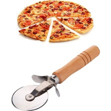 Macgon Ahşap Saplı Çelik Bıçaklı Lüx Pizza Kesici