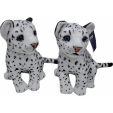 Venüs Shopping PL50135 25 cm Oturan Küçük Beyaz Leopar-Hly