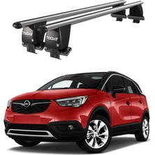 Today Auto Royal Opel Crossland x (2017-2020) Uyumlu Gri Kilitli Ara Atkı Port Bagaj Tavan Barı