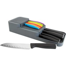 Macgon Iki 2 Sıralı Bıçaklık, Çekmece Içi Bıçak Düzenleyici Stand Gri Antrasit