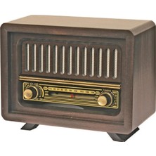 Macgon Yeni Sezon Nostaljik Ahşap Radyo Çamlıca Model Radyo