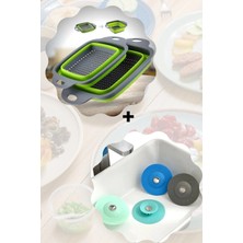 Macgon Katlanabilir Kare Süzgeç +2 Kademe Dokunmatik Lavabo Tıkacı Tıpası