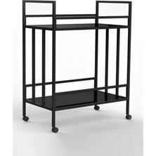 Macgon Içecek Servis Arabası 38 x 75 x 68 Siyah Renk