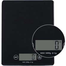 Macgon Dijital Cam Mutfak Tartı 5 kg / 1 gr Siyah