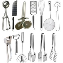 Macgon 14 Parça Mutfak Için Her Şey Mutfak Hazırlık Servis Maşa Lüx Çeyiz Seti