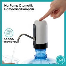 Macgon Şarjlı Tek Motorlu Otomatik Damacana Su Pompası Beyaz