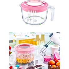 Macgon Kapaklı Mikser Kabı 2500 ml Kaymaz Ayaklı Sıçratmayan Pratik Mutfak Gereçleri