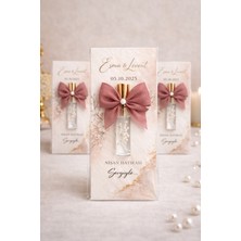 Larina Hediyelik Kişiye Özel Nişan Hatırası Kolonya Şişesi 10’lu Set – Incili Şişe, Isim Baskılı, Renk ve Koku Seçenekli Söz Nişan Nikah Hediyelik