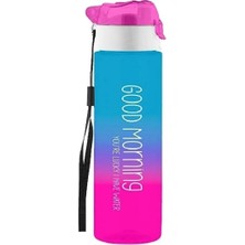 Macgon 500 ml Çift Renkli Motivasyonlu Su Matarası Mavi&mor