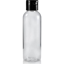 Macgon 100 ml Fliptop Kapaklı Şeffaf Pet Plastik Şişe 25 Adet