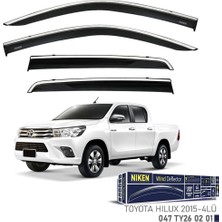 Niken Toyota Hilux Cam Rüzgarlığı Kromlu 4'lü 2015+ Sonrası