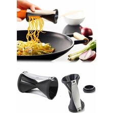 Macgon 2'li Spiral Havuç Salatalık Kabak Sebze Doğrayıcı Rende