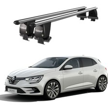 Today Auto Royal Renault Megane (2016 ve Sonrası) Uyumlu Gri Kilitli Ara Atkı Port Bagaj Tavan Barı