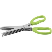 Macgon 48126 Yeşil Plastik Saplı Metal Çok Ağizlı Makas 16 cm
